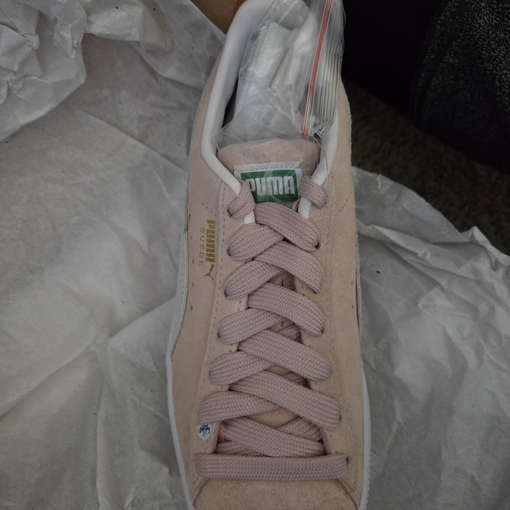 Puma Women's Pink Suede Sneakers